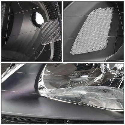 FAROS 99-00 HONDA CIVIC 2/3/4-DOOR - H4 LOW BEAM / HIGH BEAM - BLACK HOUSING / CLEAR CORNER