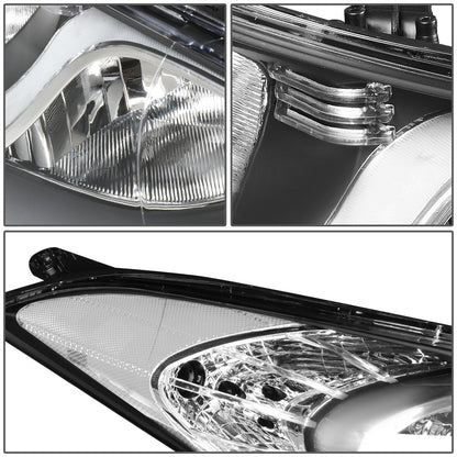 FAROS 11-13 HYUNDAI ELANTRA SEDAN - H7 LOW BEAM / H1 HIGH BEAM - BLACK HOUSING / CLEAR CORNER