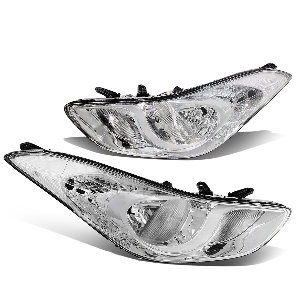 FAROS 11-13 HYUNDAI ELANTRA SEDAN - H7 LOW BEAM / H1 HIGH BEAM - CHROME HOUSING / CLEAR CORNER