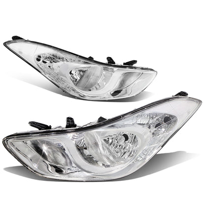 FAROS 11-13 HYUNDAI ELANTRA SEDAN - H7 LOW BEAM / H1 HIGH BEAM - CHROME HOUSING / CLEAR CORNER