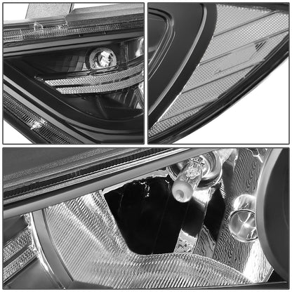 FAROS 17-18 HYUNDAI ELANTRA - PROJECTOR LOW BEAM - 9005 HIGH / H7 LOW PY21W SIGNAL - BLACK HOUSING / CLEAR CORNER