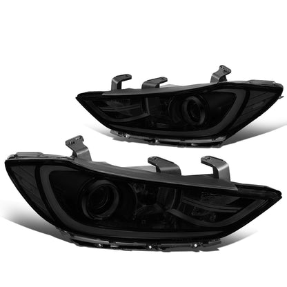 FAROS 17-18 HYUNDAI ELANTRA - PROJECTOR LOW BEAM - 9005 HIGH / H7 LOW PY21W SIGNAL - SMOKE HOUSING / CLEAR CORNER