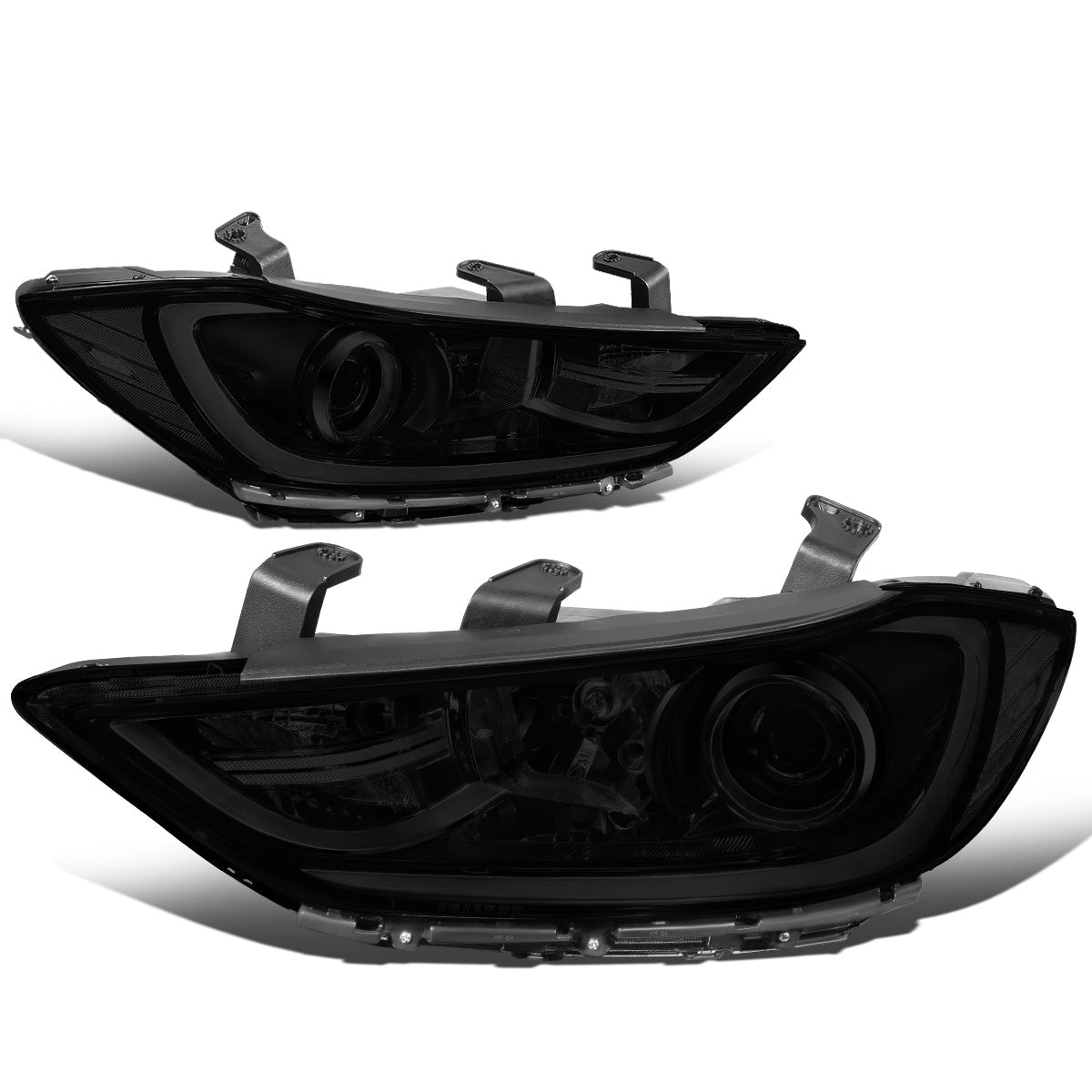 FAROS 17-18 HYUNDAI ELANTRA - PROJECTOR LOW BEAM - 9005 HIGH / H7 LOW PY21W SIGNAL - SMOKE HOUSING / CLEAR CORNER
