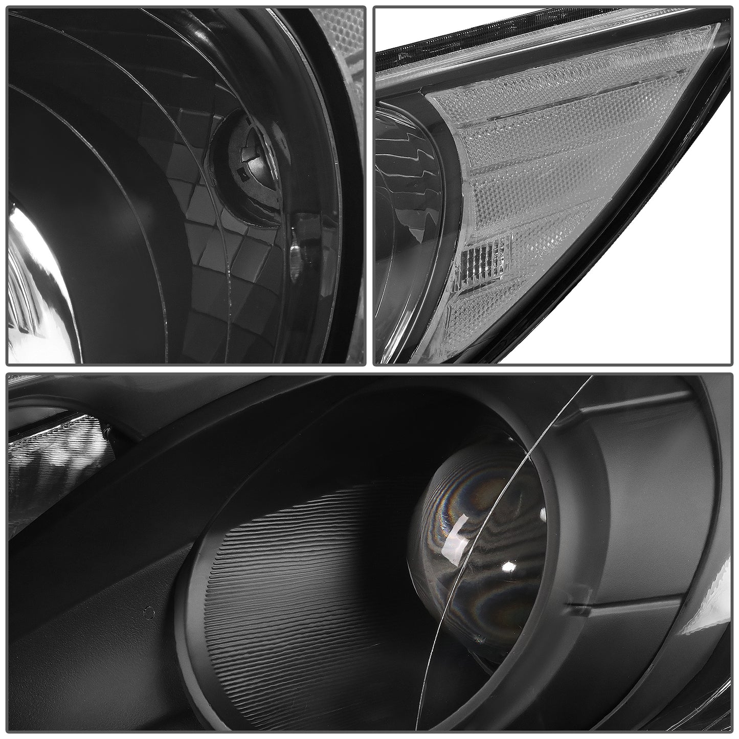 FAROS 11-14 HYUNDAI SONATA 4-DOOR - PROJECTOR - H7 LOW BEAM / HIGH BEAM - BLACK HOUSING / CLEAR CORNER