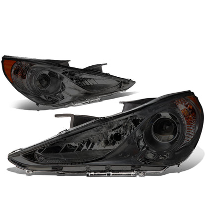 FAROS 11-14 HYUNDAI SONATA 4-DOOR - PROJECTOR - H7 LOW BEAM / HIGH BEAM - SMOKE HOUSING / AMBER CORNER