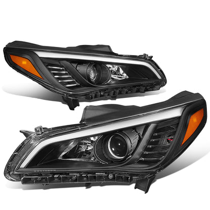 FAROS 15-17 HYUNDAI SONATA - FITS MODELS WITH HALOGEN HEADLIGHTS - PROJECTOR LOW BEAM - 9005 HIGH / H7 LOW BEAM - BLACK HOUSING / AMBER CORNER