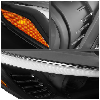 FAROS 15-17 HYUNDAI SONATA - FITS MODELS WITH HALOGEN HEADLIGHTS - PROJECTOR LOW BEAM - 9005 HIGH / H7 LOW BEAM - BLACK HOUSING / AMBER CORNER