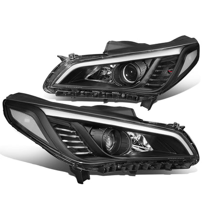 FAROS 15-17 HYUNDAI SONATA - FITS MODELS WITH HALOGEN HEADLIGHTS - PROJECTOR LOW BEAM - 9005 HIGH / H7 LOW BEAM - BLACK HOUSING / CLEAR CORNER