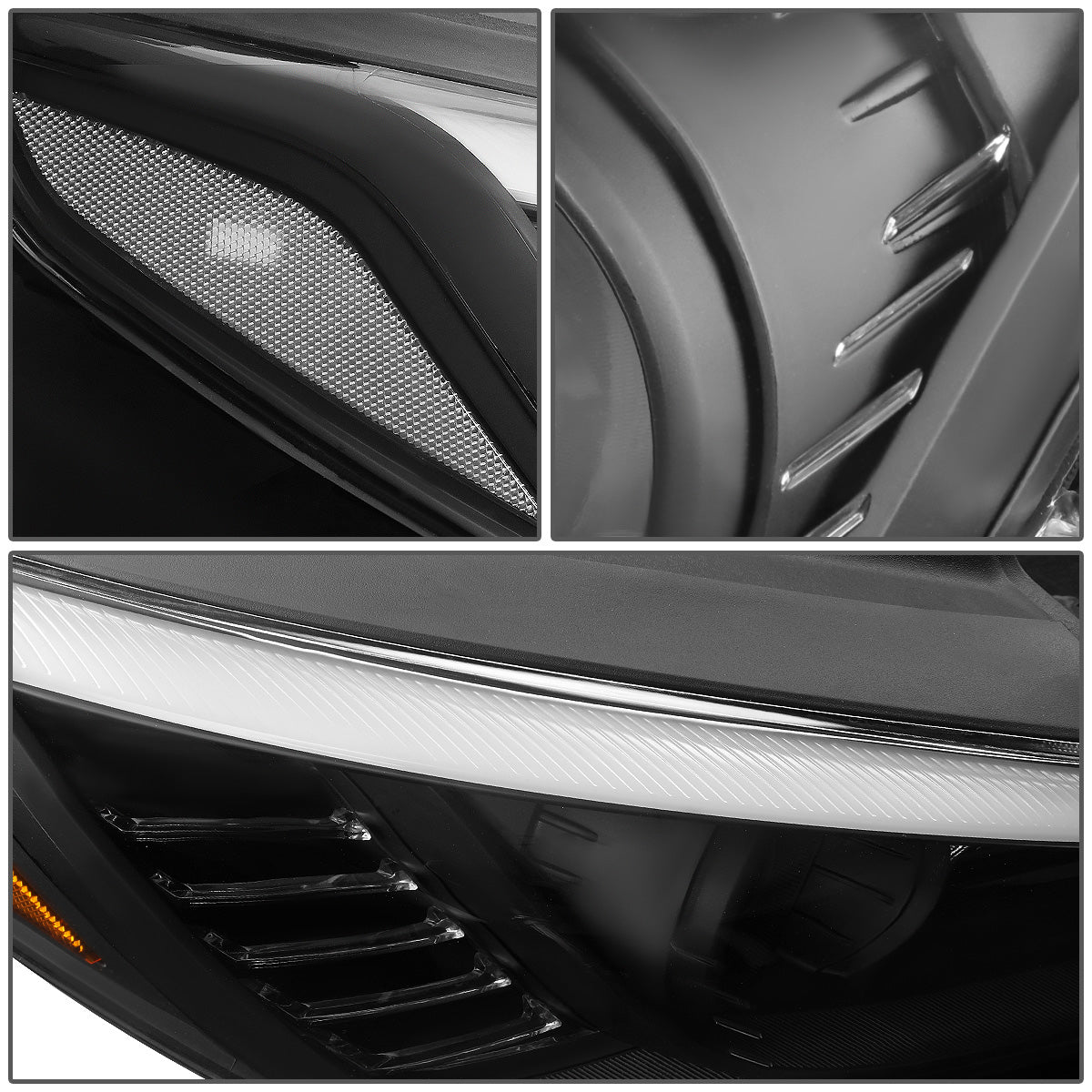 FAROS 15-17 HYUNDAI SONATA - FITS MODELS WITH HALOGEN HEADLIGHTS - PROJECTOR LOW BEAM - 9005 HIGH / H7 LOW BEAM - BLACK HOUSING / CLEAR CORNER