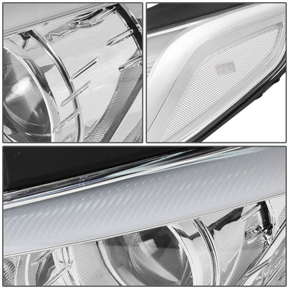FAROS 15-17 HYUNDAI SONATA - FITS MODELS WITH HALOGEN HEADLIGHTS - PROJECTOR LOW BEAM - 9005 HIGH / H7 LOW BEAM - CHROME HOUSING / CLEAR CORNER