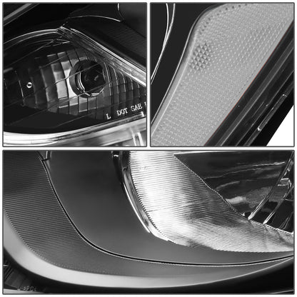 FAROS 12-14 HYUNDAI ACCENT - FITS NON PROJECTOR HEADLIGHT MODELS ONLY - H4 LOW / HIGH BEAM - BLACK HOUSING / CLEAR CORNER