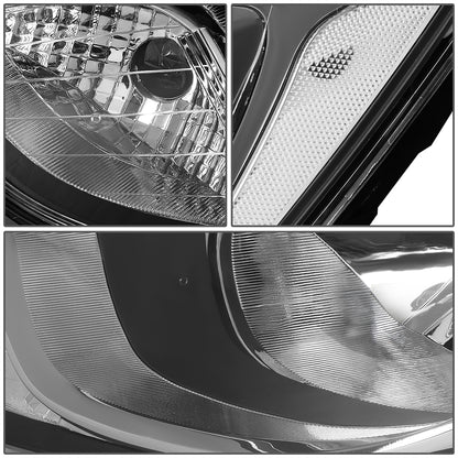 FAROS 12-14 HYUNDAI ACCENT - FITS NON PROJECTOR HEADLIGHT MODELS ONLY - H4 LOW / HIGH BEAM - CHROME HOUSING / CLEAR CORNER