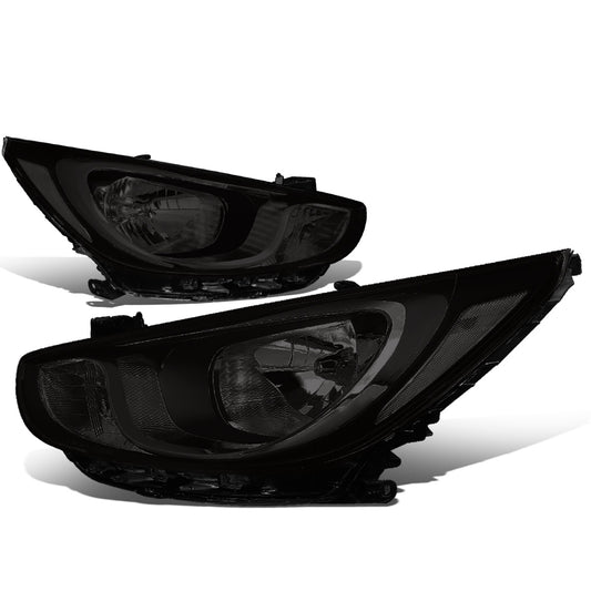 FAROS 12-14 HYUNDAI ACCENT - FITS NON PROJECTOR HEADLIGHT MODELS ONLY - H4 LOW / HIGH BEAM - SMOKE HOUSING / CLEAR CORNER