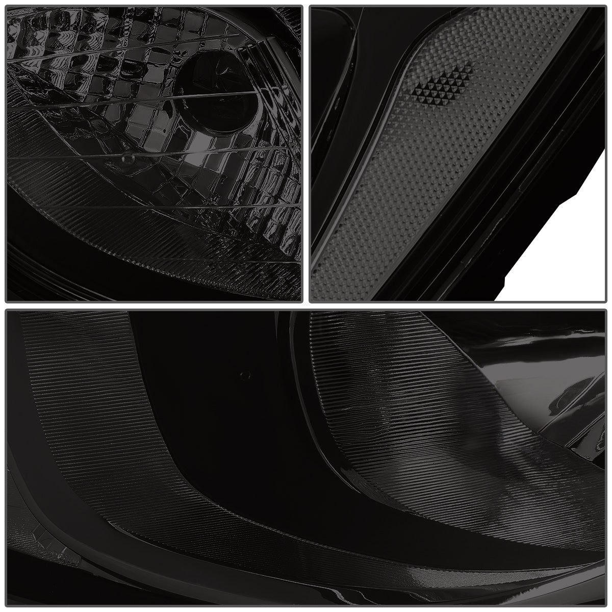 FAROS 12-14 HYUNDAI ACCENT - FITS NON PROJECTOR HEADLIGHT MODELS ONLY - H4 LOW / HIGH BEAM - SMOKE HOUSING / CLEAR CORNER