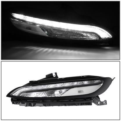 FAROS 14-18 JEEP CHEROKEE - FITS MODELS WITH FACTORY HALOGEN HEADLIGHTS ONLY. DOES NOT FIT HID MODELS - OE STYLE - LED DRL - PROJECTOR - 9005 LOW BEAM / HIGH BEAM,7440 SIGNAL, 194 MARKER - BLACK HOUSING / CLEAR CORNER