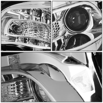 FAROS 14-18 JEEP CHEROKEE - FITS MODELS WITH FACTORY HALOGEN HEADLIGHTS ONLY. DOES NOT FIT HID MODELS - OE STYLE - LED DRL - PROJECTOR - 9005 LOW BEAM / HIGH BEAM,7440 SIGNAL, 194 MARKER - CHROME HOUSING / AMBER CORNER