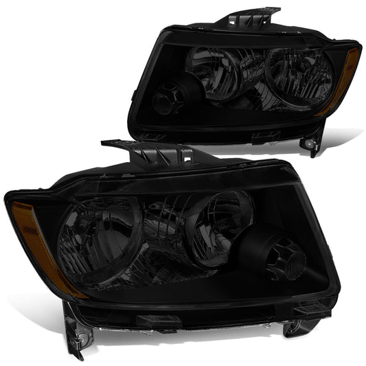 FAROS 11-13 JEEP GRAND CHEROKEE - H11 LOW BEAM / 9005 HIGH BEAM - BLACK HOUSING / AMBER CORNER / SMOKE LENS
