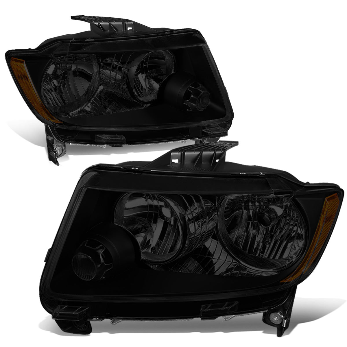 FAROS 11-13 JEEP GRAND CHEROKEE - H11 LOW BEAM / 9005 HIGH BEAM - BLACK HOUSING / AMBER CORNER / SMOKE LENS