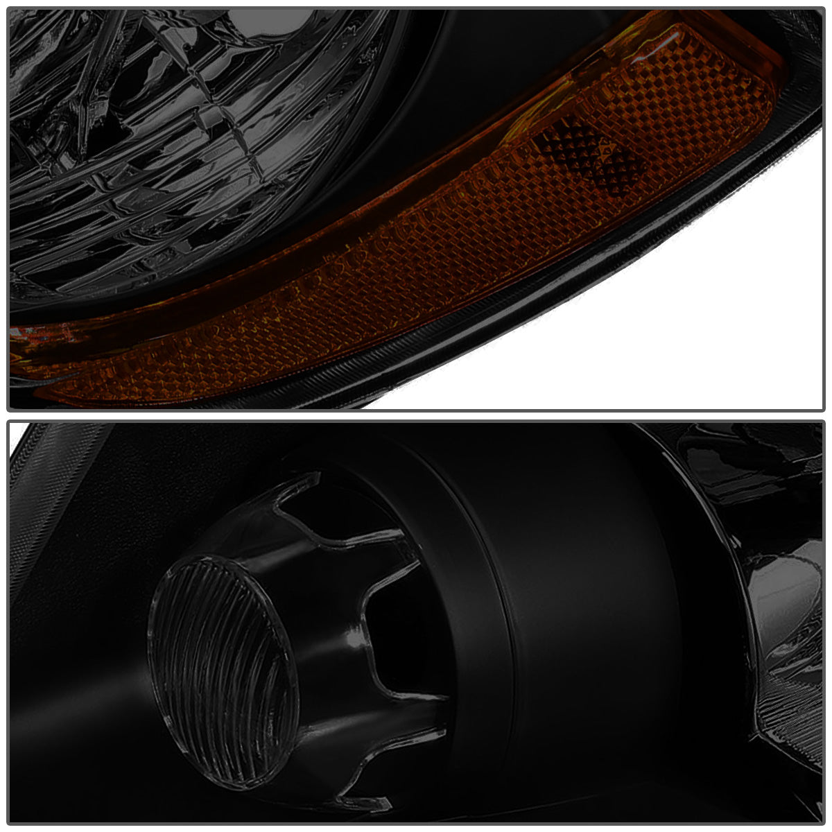 FAROS 11-13 JEEP GRAND CHEROKEE - H11 LOW BEAM / 9005 HIGH BEAM - BLACK HOUSING / AMBER CORNER / SMOKE LENS