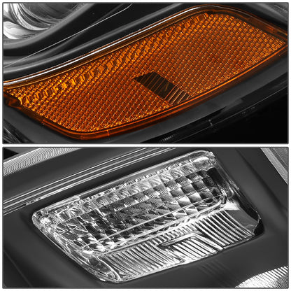 FAROS 14-16 JEEP GRAND CHEROKEE PRE FACELIFT - FITS MODELS WITH HALOGEN HEADLIGHTS ONLY - H1 LOW BEAM / 9005 HIGH BEAM - BLACK HOUSING / AMBER CORNER