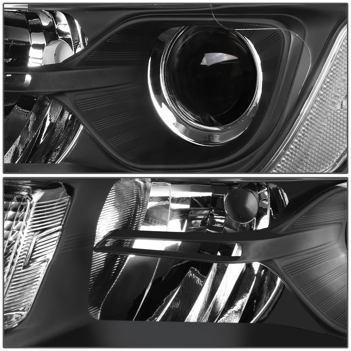 FAROS 14-16 JEEP GRAND CHEROKEE PRE FACELIFT - FITS MODELS WITH HALOGEN HEADLIGHTS ONLY - H1 LOW BEAM / 9005 HIGH BEAM - BLACK HOUSING / CLEAR CORNER