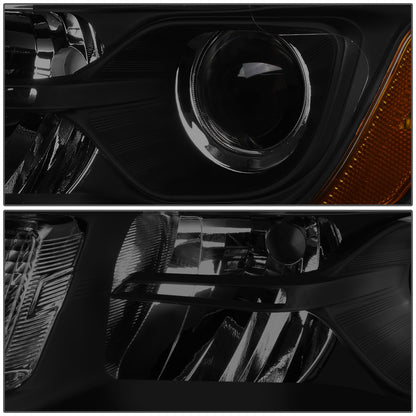 FAROS 14-16 JEEP GRAND CHEROKEE PRE FACELIFT - FITS MODELS WITH HALOGEN HEADLIGHTS ONLY - H1 LOW BEAM / 9005 HIGH BEAM - BLACK HOUSING / AMBER CORNER / SMOKE LENS