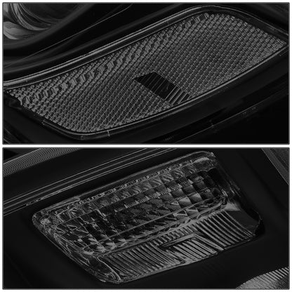 FAROS 14-16 JEEP GRAND CHEROKEE PRE FACELIFT - FITS MODELS WITH HALOGEN HEADLIGHTS ONLY - H1 LOW BEAM / 9005 HIGH BEAM - BLACK HOUSING / CLEAR CORNER / SMOKE LENS