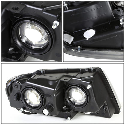FAROS 99-04 JEEP GRAND CHEROKEE 4-DOOR - 9006 LOW BEAM / 9005 HIGH BEAM - BLACK HOUSING / AMBER CORNER