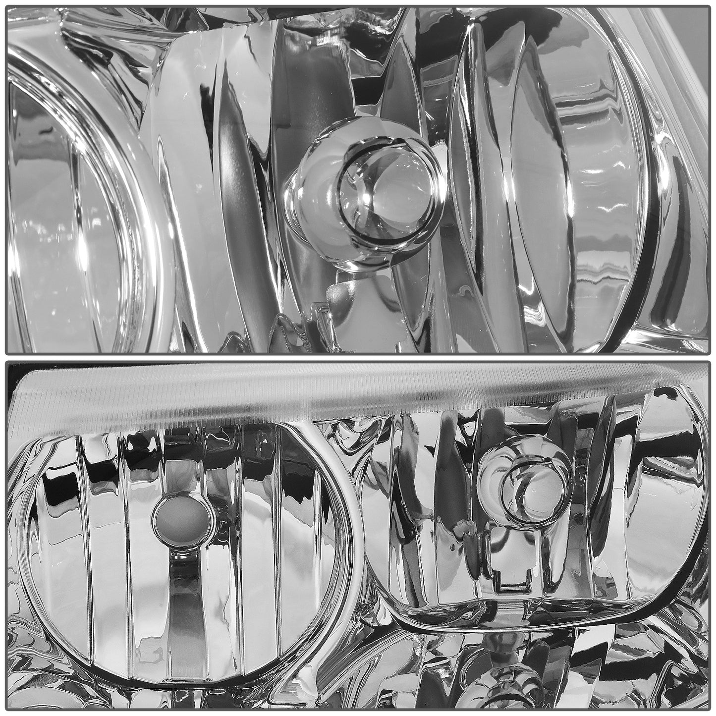 FAROS 99-04 JEEP GRAND CHEROKEE 4-DOOR - 9006 LOW BEAM / 9005 HIGH BEAM - CHROME HOUSING / AMBER CORNER