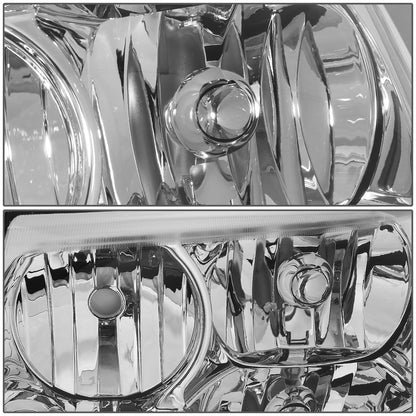 FAROS 99-04 JEEP GRAND CHEROKEE 4-DOOR - 9006 LOW BEAM / 9005 HIGH BEAM - CHROME HOUSING / AMBER CORNER