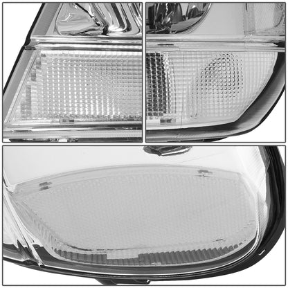FAROS 99-04 JEEP GRAND CHEROKEE 4-DOOR - 9006 LOW BEAM / 9005 HIGH BEAM - CHROME HOUSING / CLEAR CORNER
