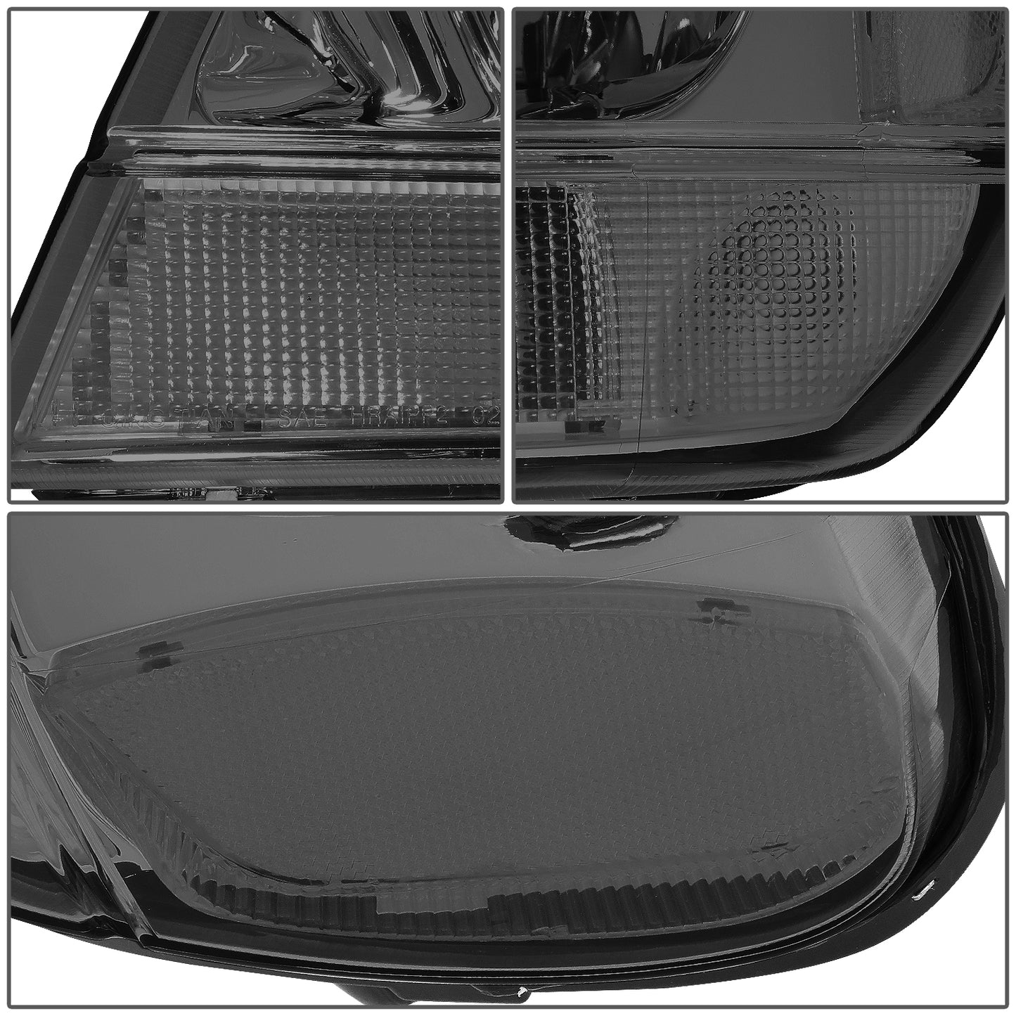 FAROS 99-04 JEEP GRAND CHEROKEE 4-DOOR - 9006 LOW BEAM / 9005 HIGH BEAM - SMOKE HOUSING / CLEAR CORNER