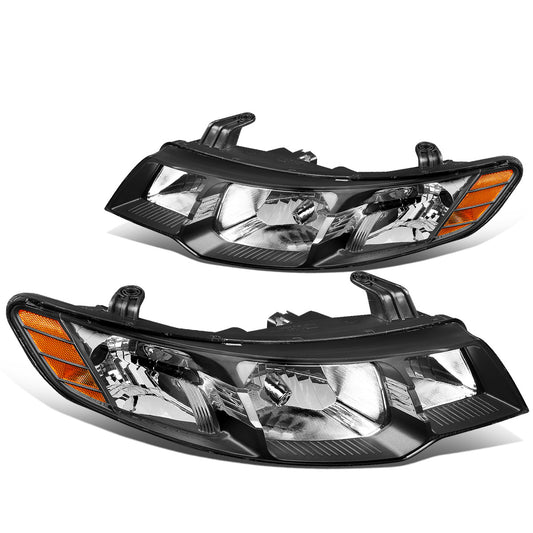 FAROS 10-13 KIA FORTE - H7 LOW BEAM / H1 HIGH BEAM - BLACK HOUSING / AMBER CORNER