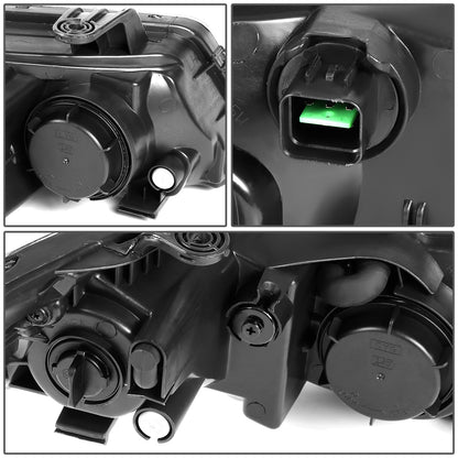 FAROS 10-13 KIA FORTE - H7 LOW BEAM / H1 HIGH BEAM - BLACK HOUSING / AMBER CORNER