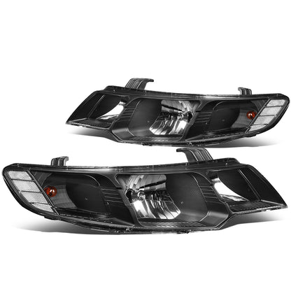 FAROS 10-13 KIA FORTE - H7 LOW BEAM / H1 HIGH BEAM - BLACK HOUSING / CLEAR CORNER