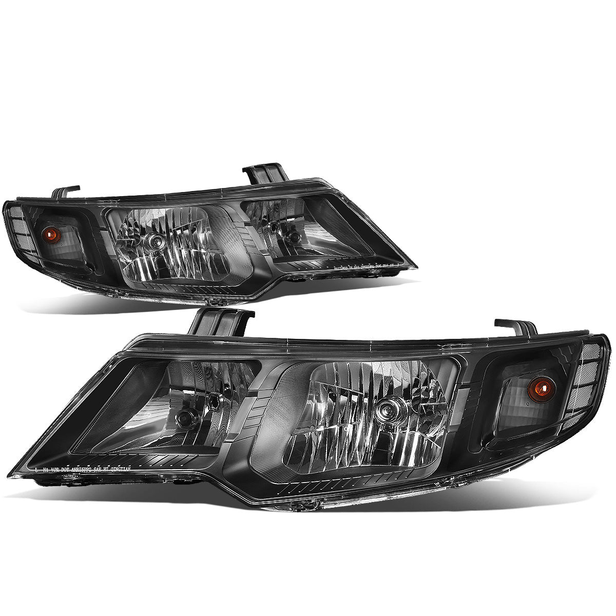 FAROS 10-13 KIA FORTE - H7 LOW BEAM / H1 HIGH BEAM - BLACK HOUSING / CLEAR CORNER