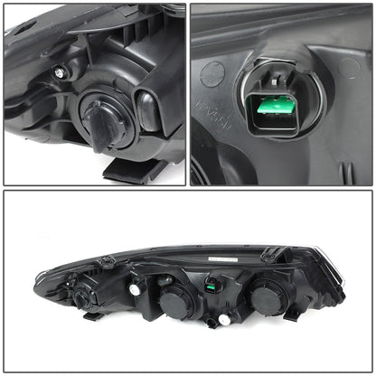 FAROS 10-13 KIA FORTE - H7 LOW BEAM / H1 HIGH BEAM - BLACK HOUSING / CLEAR CORNER