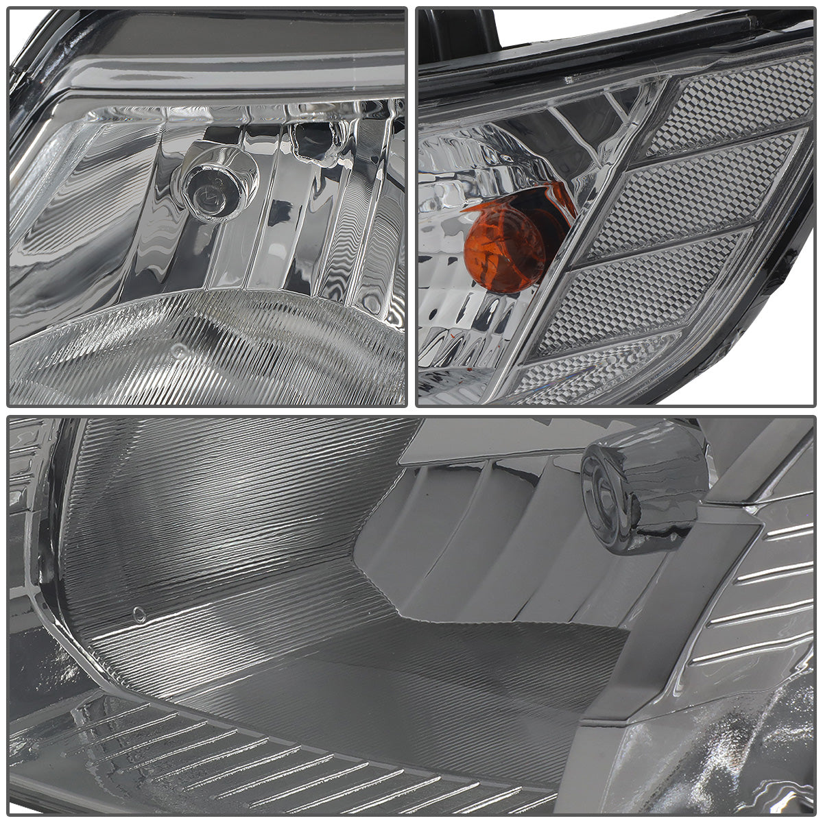 FAROS 10-13 KIA FORTE - H7 LOW BEAM / H1 HIGH BEAM - SMOKE HOUSING / CLEAR CORNER