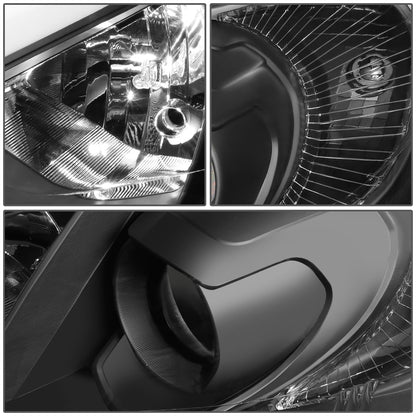 FAROS 14-16 KIA FORTE, FORTE KOUP, FORTE 5 - FITS HALOGEN MODELS W/O LED DRL ONLY - PROJECTOR LOW BEAM - H1 HIGH / H7 LOW / 2357A SIGNAL - BLACK HOUSING / CLEAR CORNER