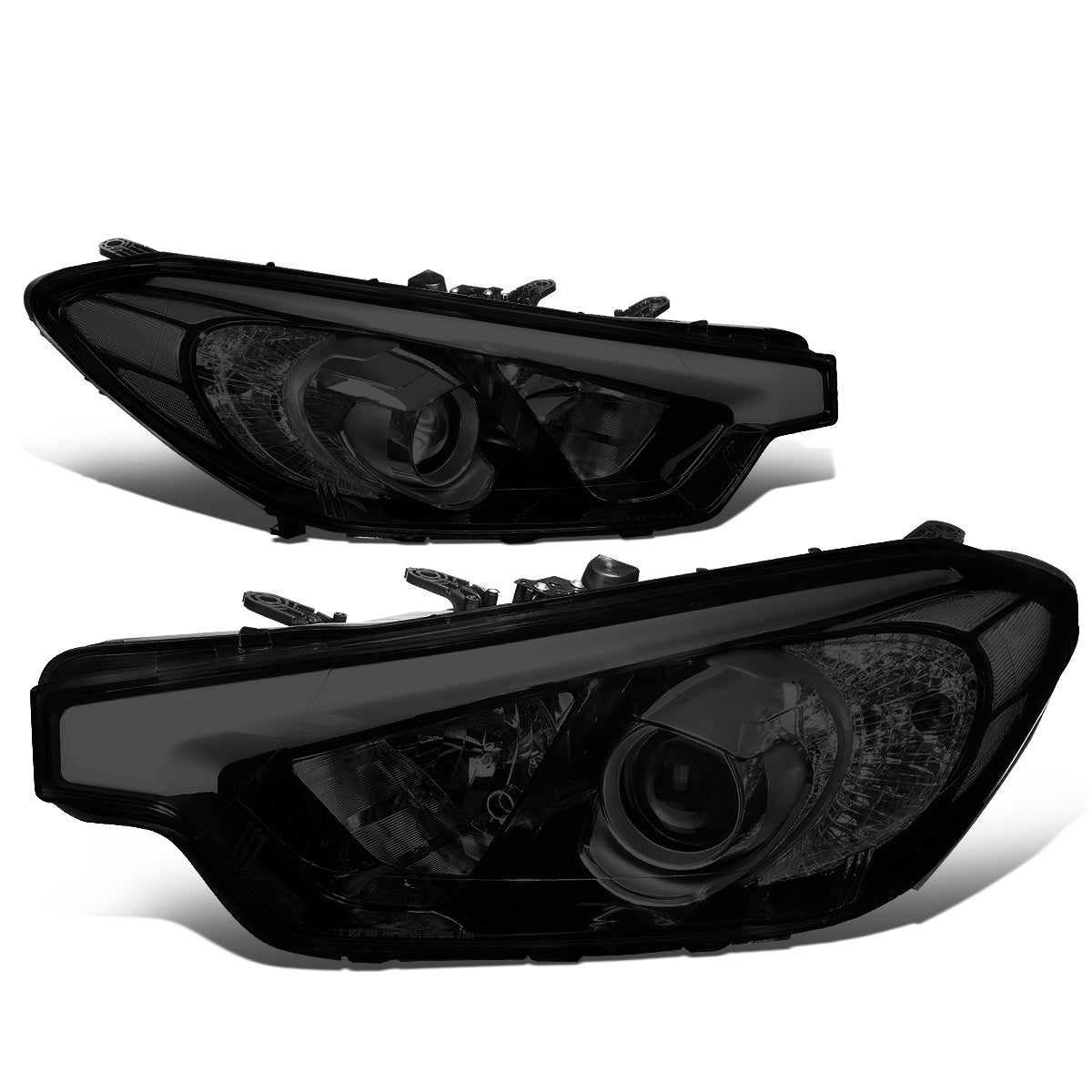 FAROS 14-16 KIA FORTE, FORTE KOUP, FORTE 5 - FITS HALOGEN MODELS W/O LED DRL ONLY - PROJECTOR LOW BEAM - H1 HIGH / H7 LOW / 2357A SIGNAL - SMOKE HOUSING / CLEAR CORNER
