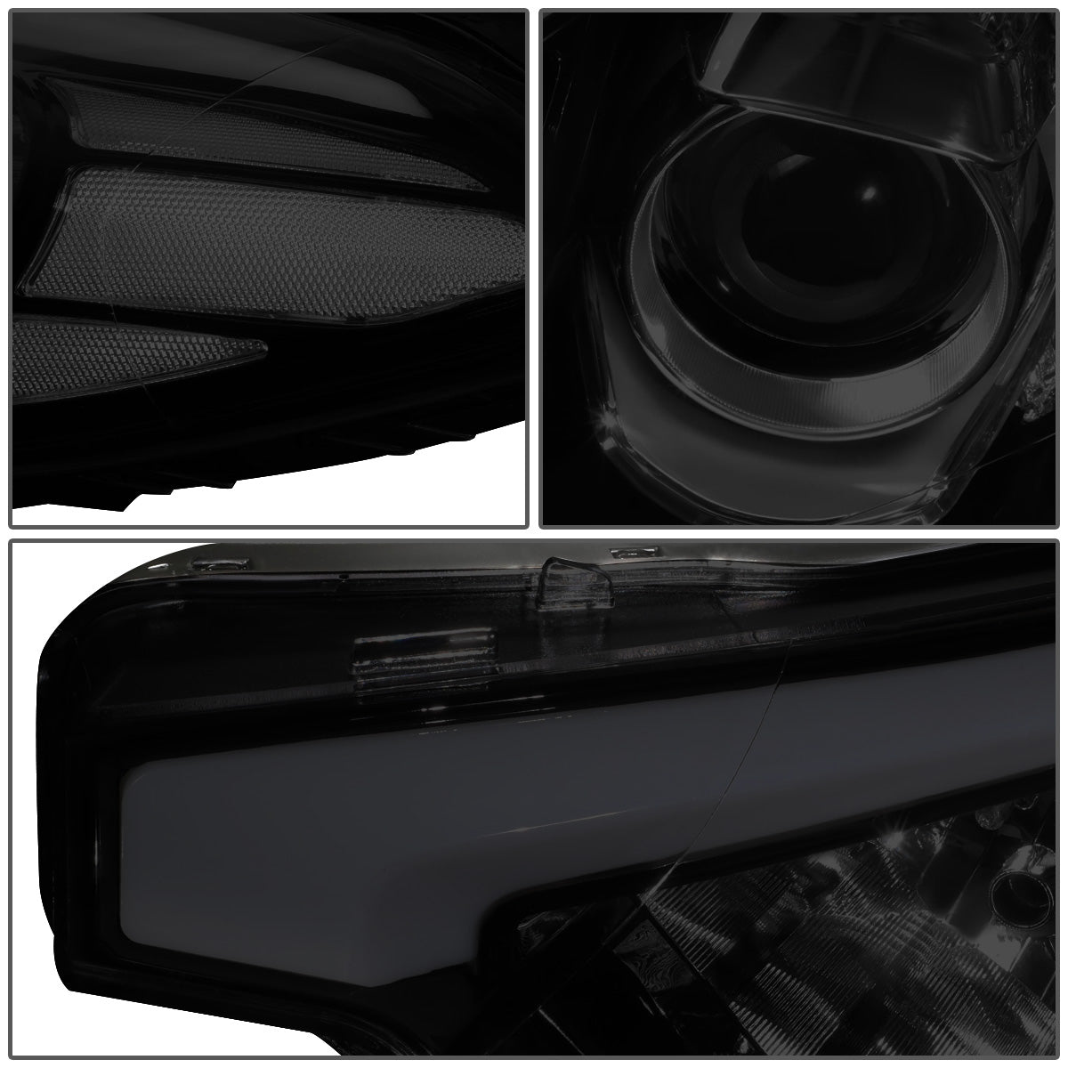 FAROS 14-16 KIA FORTE, FORTE KOUP, FORTE 5 - FITS HALOGEN MODELS W/O LED DRL ONLY - PROJECTOR LOW BEAM - H1 HIGH / H7 LOW / 2357A SIGNAL - SMOKE HOUSING / CLEAR CORNER