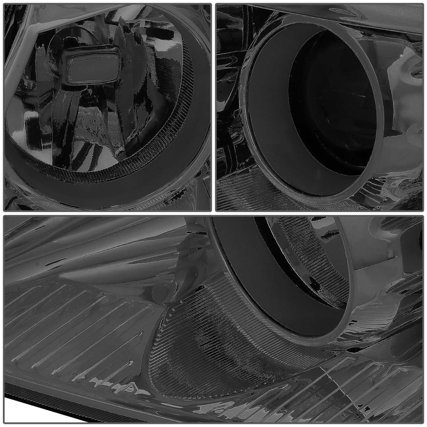 FAROS 11-13 KIA SORENTO - OE STYLE - H11 LOW BEAM / H1 HIGH BEAM / 2357A TURN SIGNAL - CHROME HOUSING / SMOKED LENS / CLEAR CORNER