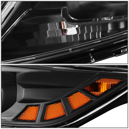 FAROS 11-13 KIA OPTIMA - FITS MODELS W/ FACTORY HALOGEN HEADLIGHTS - OE STYLE - PROJECTOR - H11B LOW BEAM / H1 HIGH BEAM - BLACK HOUSING / AMBER CORNER