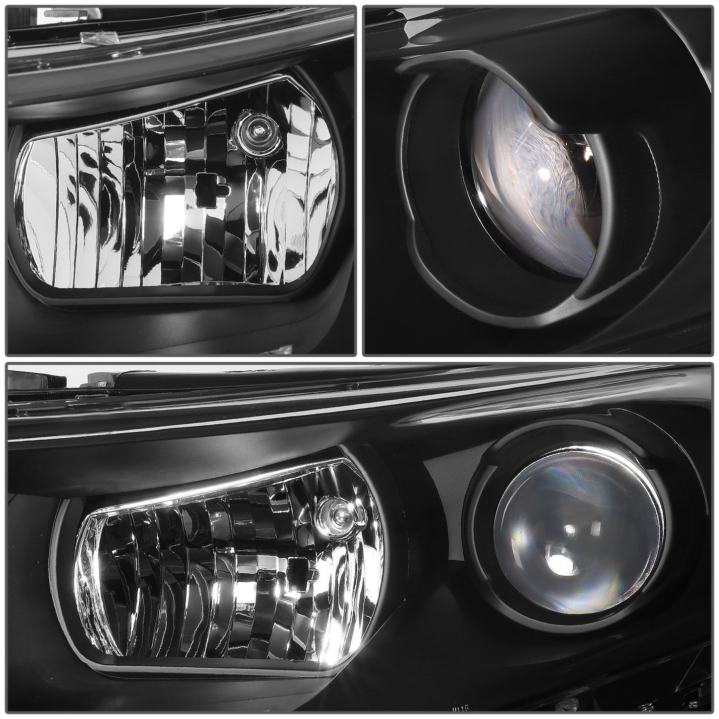 FAROS 11-13 KIA OPTIMA - FITS MODELS W/ FACTORY HALOGEN HEADLIGHTS - OE STYLE - PROJECTOR - H11B LOW BEAM / H1 HIGH BEAM - BLACK HOUSING / CLEAR CORNER