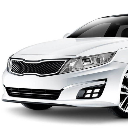 FAROS 11-13 KIA OPTIMA - FITS MODELS W/ FACTORY HALOGEN HEADLIGHTS - OE STYLE - PROJECTOR - H11B LOW BEAM / H1 HIGH BEAM - CHROME HOUSING / CLEAR CORNER