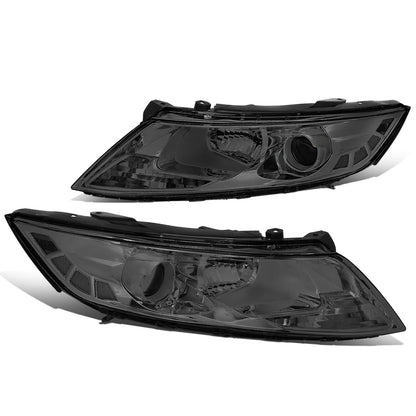 FAROS 11-13 KIA OPTIMA - FITS MODELS W/ FACTORY HALOGEN HEADLIGHTS - OE STYLE - PROJECTOR - H11B LOW BEAM / H1 HIGH BEAM - CHROME HOUSING / SMOKED LENS / CLEAR CORNER