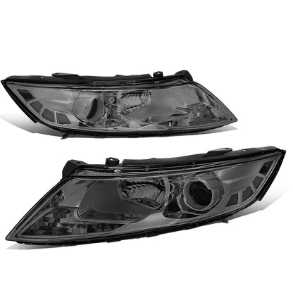 FAROS 11-13 KIA OPTIMA - FITS MODELS W/ FACTORY HALOGEN HEADLIGHTS - OE STYLE - PROJECTOR - H11B LOW BEAM / H1 HIGH BEAM - CHROME HOUSING / SMOKED LENS / CLEAR CORNER
