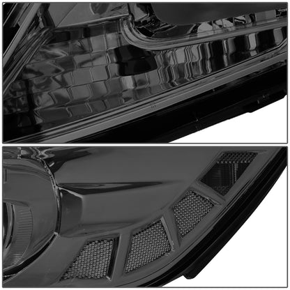 FAROS 11-13 KIA OPTIMA - FITS MODELS W/ FACTORY HALOGEN HEADLIGHTS - OE STYLE - PROJECTOR - H11B LOW BEAM / H1 HIGH BEAM - CHROME HOUSING / SMOKED LENS / CLEAR CORNER