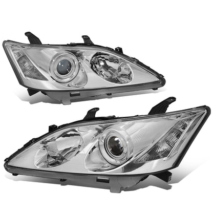 FAROS 07-09 LEXUS ES350 - FITS MODELS W/ FACTORY HALOGEN HEADLIGHTS ONLY - OEM STYLE - H7 LOW BEAM / 9005 HIGH BEAM / 7440A SIGNAL / 168 MARKER - CHROME HOUSING / CLEAR CORNER