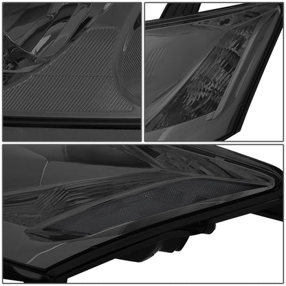 FAROS 07-09 LEXUS ES350 - FITS MODELS W/ FACTORY HALOGEN HEADLIGHTS ONLY - OEM STYLE - H7 LOW BEAM / 9005 HIGH BEAM / 7440A SIGNAL / 168 MARKER - CHROME HOUSING / SMOKED LENS / CLEAR CORNER